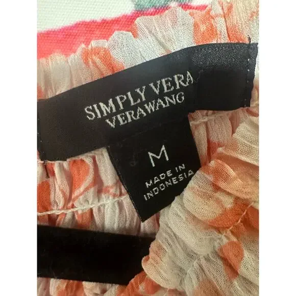 Simply Vera - Vera Wang - Sheer Floral Long Summer Dress - Size M - Picture 6 of 6